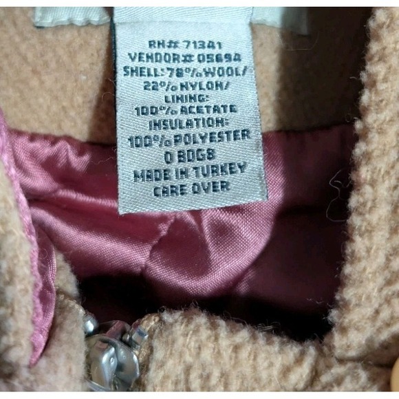 LL Bean Wool Toggle Duffle Coat Womens 2X Hooded Tan Beige Winter Jacket - Picture 6 of 10